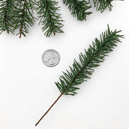 Set of 6 Paper Pine Sprigs for Feather Trees and Crafting ~ Austria